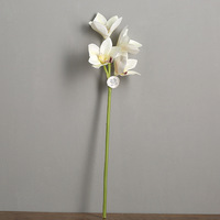 Enkelvoudige kunstmatige Cymbidium bloem, nep Cymbidium orchidee, tafelvaas huwelijksdecoratie bloemstuk
