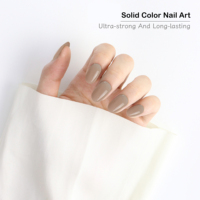 AIERFEI vente en gros 30 pièces presse ovale brun moka sur les ongles couleur café riche gel doux faux ongles prêt à porter conception de couverture complète