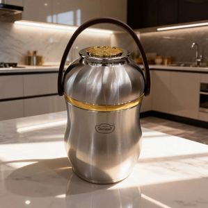 Conteneur isotherme portable en acier inoxydable 304 de qualité alimentaire, grande capacité, avec poignée, pour la maison et le bureau - Product Image 5