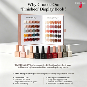 Missgel Espositore di Lusso in Pelle PU per Smalti, 160 Colori Pre-visualizzati, Cartella Colori Gel Polish per Brand - Product Image 3