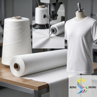 Fil à coudre 100% polyester filé 40/2 blanc brut / Fil à coudre Hilos De Coser Échantillon gratuit TKT120 40s/2 50/2 pour la couture de vêtements à grande vitesse