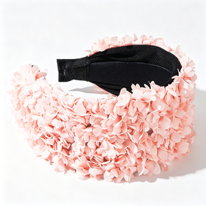 <span class=keywords><strong>Serre</strong></span>-tête rembourré en tissu 3D avec fleurs pour femme, large et chic, accessoires de coiffure élégants avec grappe florale - Product Image 5