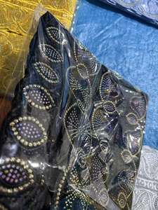 Accessoires de vêtements africains pour bricolage Broderie <span class=keywords><strong>DMC</strong></span> Fleur Organza Dentelle Décoration Polyester coloré Tissu à coudre - Product Image 5