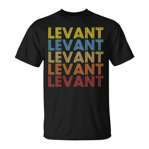 Camiseta Levant Retro Vintage con texto, color negro, unisex, talla mediana para adultos - Product Image 2