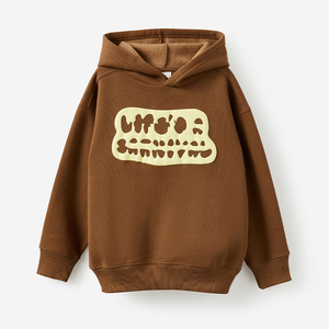 Felpa con Cappuccio Oversize in Cotone Biologico per Bambini, Felpa Sostenibile per Bambini, Pullover Personalizzato per Bambini - Product Image 5