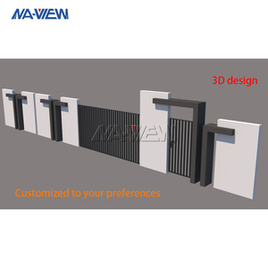 แผงรั้วอะลูมิเนียมสีดำทันสมัย เคลือบผง ป้องกันความเป็นส่วนตัว ตกแต่งสวน ฝาครอบเสาโลหะ ป้องกัน รั้ว 3 มิติ ประตูตาข่าย - Product Image 2