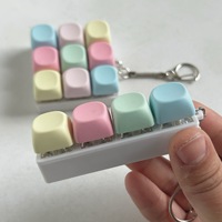 Porte-clés de clavier mécanique en acrylique avec logo personnalisé sur le thème de l'anime, avec interrupteurs anti-stress et capuchon de touche de décompression