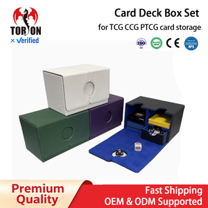    Boîte de rangement pour cartes en cuir PU 160+ avec fermeture magnétique pour Pok Mond TCG CCG LCG, étui de rangement pour cartes à collectionner de qualité supérieure - Product Image 1