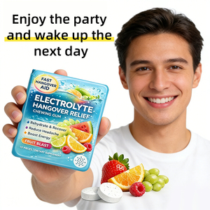 Tabletas masticables para aliviar la resaca <span class=keywords><strong>con</strong></span> electrolitos, reponen los electrolitos, alivian el <span class=keywords><strong>dolor</strong></span> <span class=keywords><strong>de</strong></span> <span class=keywords><strong>cabeza</strong></span>, las náuseas <span class=keywords><strong>y</strong></span> la fatiga, aceleran la recuperación - Product Image 5