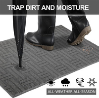 Tapis de porte d'entrée intérieur lavable en machine, absorbant l'eau, trappeur de saleté, tapis de porte à profil bas
