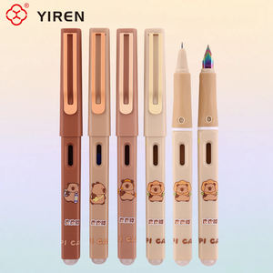 YIREN pulpen beruang kartun menggemaskan, pena air mancur skema ujung pelangi bisa dihapus untuk siswa - Product Image 3