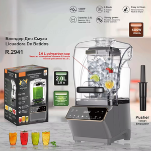 Extracteur de thé, broyeur de glace, mixeur à smoothies insonorisé de qualité supérieure, norme européenne, faible niveau sonore, 2,0 L, métal et plastique - Product Image 2