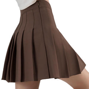 Falda Mini Plisada de Cintura Alta para Mujer, Estilo Veraniego, Falda Deportiva, Casual, Lisa, Tipo A, Uniforme, Sexy - Product Image 3