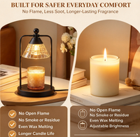 Lampe chauffe-bougie avec minuterie et variateur d'intensité, lampe électrique pour faire fondre la cire pour bougies en pot