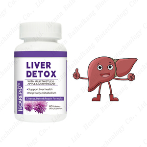 Oem özel etiket karaciğer bakım ürünleri süt devedikeni ve elma şırası sirke ile karaciğer tabletleri - Product Image 2