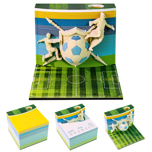 Bloc <span class=keywords><strong>de</strong></span> Notas 3D con Temática <span class=keywords><strong>de</strong></span> la Copa <span class=keywords><strong>Mundial</strong></span> <span class=keywords><strong>de</strong></span> Fútbol, Escultura <span class=keywords><strong>de</strong></span> Papel Creativa <span class=keywords><strong>de</strong></span> Fútbol, <span class=keywords><strong>Calendario</strong></span>, Decoración <span class=keywords><strong>de</strong></span> Escritorio DIY, Recuerdo con Portaplumas y Caja <span class=keywords><strong>de</strong></span> Regalo - Product Image 1