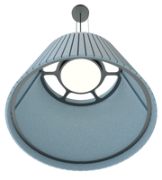 Lampe acoustique de plafond à réduction de bruit, suspension en feutre insonorisant, luminaire acoustique suspendu pour les pièces