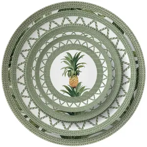 bone china ceramic total dinner set pineapple