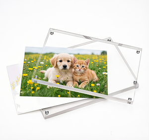 <span class=keywords><strong>Cadre</strong></span> <span class=keywords><strong>photo</strong></span> en acrylique transparent à double face, section verticale, magnétique, résistant, écologique, imperméable, 4x6 pouces - Product Image 1