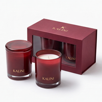 Conteneur en verre vide de luxe pour bougie de 12 oz avec couvercle en bois et boîte avec emballage cadeau, décoration d'intérieur, ensemble de fabrication de bougies