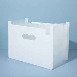 Carpeta de archivos de acordeón A4 expandible con mango portátil con 12/24 bolsillos Página de PP transparente y producto de archivo de pestañas - Product Image 5