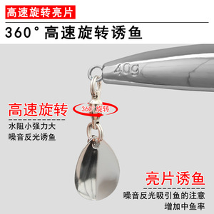 Mirror Plated <b>S</b> Shape Jig Lure 40g High Speed Spinner Single <b>Hook</b> For Mackerel Bass Bottom Bait Fishing Lure - Product Image 4