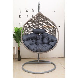 Commercio all'ingrosso Design personalizzato giardino esterno balcone mobili da soggiorno in vimini Rattan dondolo pendente uovo <span class=keywords><strong>Pod</strong></span> sedia con supporto - Product Image 6