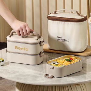 Riscaldamento per microonde in acciaio inossidabile a <span class=keywords><strong>3</strong></span> livelli isolamento a tenuta stagna portatile 1/<span class=keywords><strong>2</strong></span>/<span class=keywords><strong>3</strong></span> strato scatola da pranzo separabile Bento Box divisorio - Product Image 4