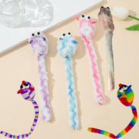 Jouet pour chat interactif en peluche coloré en forme de souris à longue queue, fourni directement par l'usine