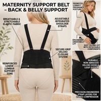 Nouvelle ceinture de soutien de grossesse pour femmes enceintes, bande de maintien abdominale légère en maille avec bretelles réglables