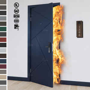China fabricante superior personalizado 60 minutos BS EN ULC aprobado Woden puertas resistentes al fuego para puertas contra incendios de hotel ignífugas - Product Image 6