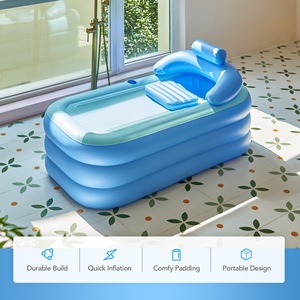 <span class=keywords><strong>Baignoire</strong></span> gonflable en PVC pour adultes et enfants, pliable, portable, usage domestique, épaisse, pliable, portable, pour adultes - Product Image 3