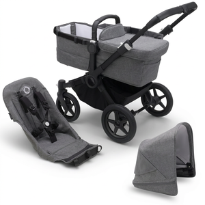 รถเข็นเด็กแบบขยายได้พร้อมเปลนอนและเบาะนั่งสำหรับเด็กเล็ก - Product Image 4