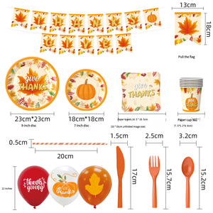 Decoraciones para Fiestas de Otoño, Juego de Vajilla con Tema de Hojas de Arce, Servilletas, Vasos de Papel para Cena, Decoraciones para Mesa de Fiesta - Product Image 3