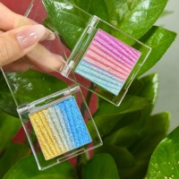 Fard à paupières pailleté duochrome personnalisé, imperméable, couleur arc-en-ciel, fabricant de cosmétiques OEM, palette de fards à paupières, marque privée