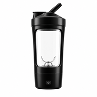 Bouteille shaker automatique avec couvercle, tasse mélangeuse de protéines électrique avec lame