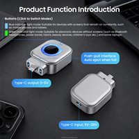 Separador de Carga Tipo-C Profesional, Protector de Batería con Expulsión Automática Física y Carga Completa para Varios Dispositivos Electrónicos
