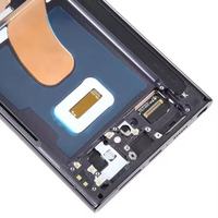 Layar Sentuh OLED Original Pengganti dengan Rangka untuk Sam S23 Ultra/S918B Ecran LCD Display, Dijual Murah