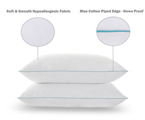 Cuscini da letto rettangolari di lusso di alta qualità con imbottitura in microfibra 3D, rivestimento traspirante alternativo, riduce il dolore al collo, misura King - Product Image 3