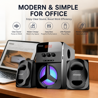 Sistema de Altavoces Multimedia 2.1 con Subwoofer y Sonido Envolvente para Cine en Casa, Sistema de Karaoke para Cine en Casa