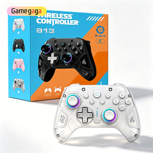 คอนโทรลเลอร์เกมไร้สาย RGB รุ่น 813 สำหรับ NS2 PC Android IOS พร้อมจอยสติ๊กแบบ Hall  แผงแม่เหล็ก ปุ่ม C ใหม่ ไจโรสโคป 9 แกน - Product Image 1