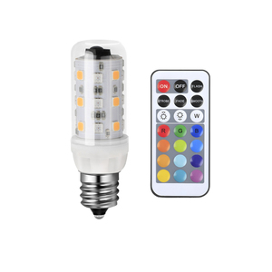 New RGB Dimmable ánh sáng bóng đèn 2.5W 110V 230V E12 3000K ấm Dimmable với điều khiển từ xa - Product Image 1