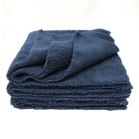Custom Knitted Long Short Pile Microfiber Car Wash Towels Reusable Quick-Dry Absorption Lint Free 40*40cm 400gsm Cleaning Towel
