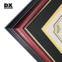 Cadre photo et porte-diplôme en bois DX Designs, double ouverture, pour décoration murale, taille personnalisée