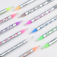 Vente chaude 4 Set 12 couleurs marqueurs de peinture à l'encre acrylique ensemble d'écriture lisse pour les amateurs d'art de haute qualité pour la créativité