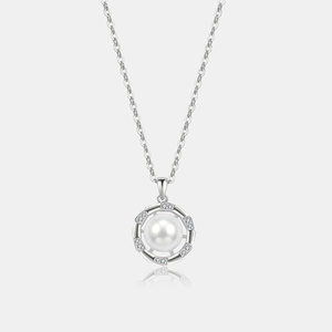 Nouveauté : <span class=keywords><strong>Collier</strong></span> élégant en argent sterling 925 avec incrustation de perles d'eau douce pour femmes, bijoux - Product Image 5