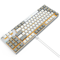 Teclado mecánico compacto de 89 teclas TKL, para videojuegos, LED intercambiable, para ordenador portátil y PC