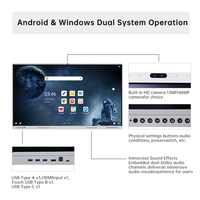 Fabrieks prijs 4K 65-inch touchscreen multi-taal software LCD Smart TV interactief whiteboard Android 11.0 Intel Core