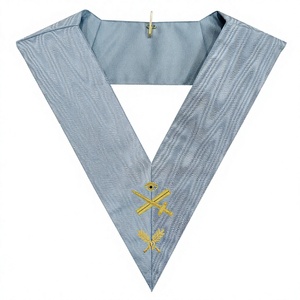 Regalia masónica, cuello de oficial de rito francés tradicional, ropa elaborada por expertos - Product Image 1