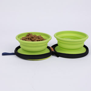 Tazón de Viaje para Perro Reutilizable y Personalizado de 760+760 ml, Diseño Plegable con Clip, Hecho de Silicona Resistente - Product Image 4